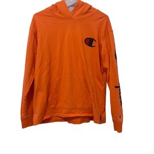Champion Orange Long Sleeve Hoodie